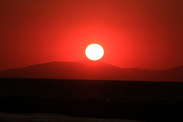 sunset over the sea