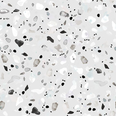 Terrazzo Texture Vector. Flooring Seamless Pattern