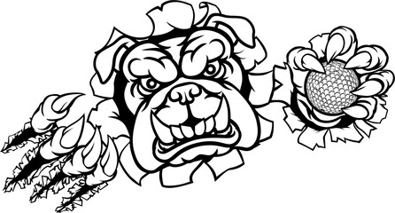 Bulldog Golf Sports Mascot