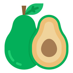 avocado flat icon