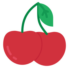 cherry flat icon