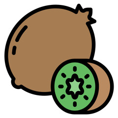 kiwi line icon