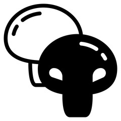 mushroom glyph icon