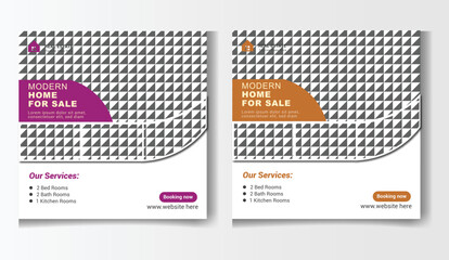 Modern real estate Facebook and Instagram post template