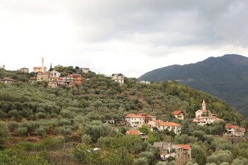 Fototapeta na wymiar Siglioli, a small village on a mountain
