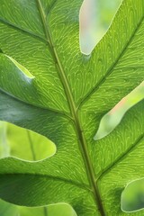 Phlebodium aureum detail photo leaf