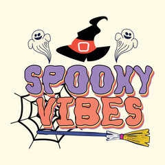 Vintage Halloween T-shirt design, groovy t-shirt design, retro groovy t-shirt design,Groovy style Halloween typography t-shirt design, vintage typography t-shirt design, retro Halloween t-shirt design