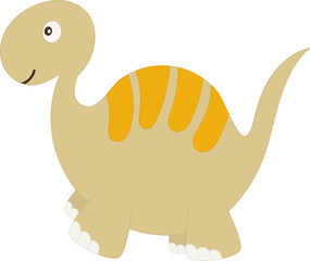 Baby Dinosaur Cartoon Character. Kids Illustration Isolated on Transparent Background