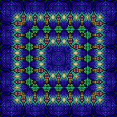 3d effect - abstract square geometric fractal graphic 