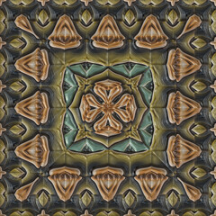 3d effect - abstract square geometric fractal graphic 