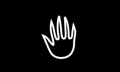 Halloween vector icon outline style black background 