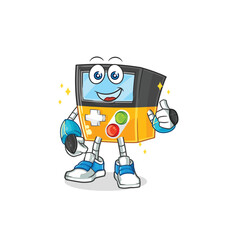 Fototapeta premium gameboy robot character. cartoon mascot vector