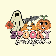 Vintage Halloween T-shirt design, groovy t-shirt design, retro groovy t-shirt design,Groovy style Halloween typography t-shirt design, vintage typography t-shirt design, retro Halloween t-shirt design