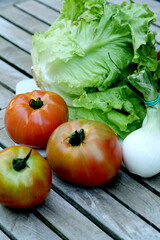 Salad tomatoes and fresh lettuce