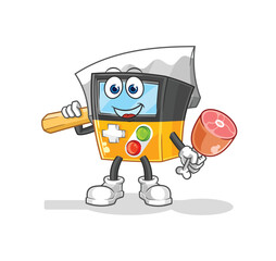 gameboy Butcher illustration. character vector