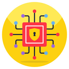 An icon design of secure chip 