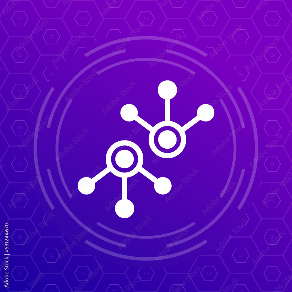 Poster nodes icon for web and apps