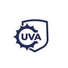 UVA protection icon with sun and shield