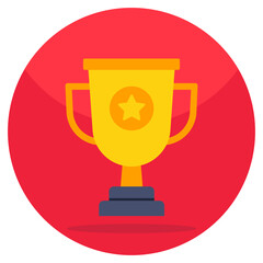 A unique design icon of trophy cup 