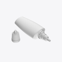 Plastic Dropper Bottle Mockup. 3D render