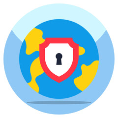 An icon design of global security 