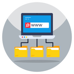 Perfect design icon of online folders 