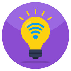 Flat design icon of smart idea