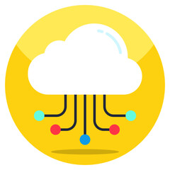 Perfect design icon of cloud networking 
