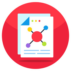 Editable design icon of molecule