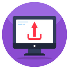 An icon design of online uploading 