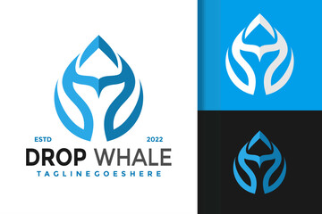 Abstract Whale Drop Logo Design, brand identity logos vector, modern logo, Logo Designs Vector Illustration Template © Creative99d