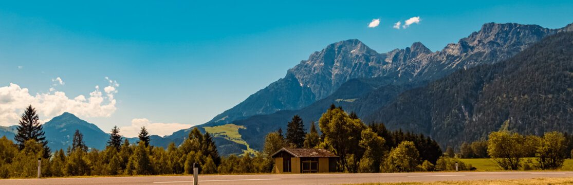 Beautiful alpine summer view near Saalfelden am Steinernen Meer, Salzburg, Austria