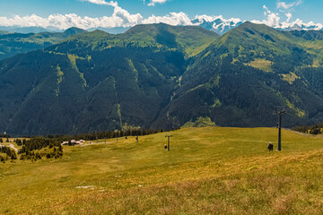 Beautiful alpine summer view at the famous Schattberg mountain, Saalbach-Hinterglemm, Salzburg, Austria