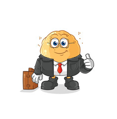 sand ball office worker mascot. cartoon vector