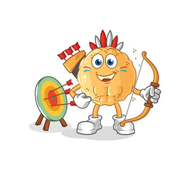 sand ball native american tribe. cartoon mascot vector