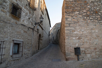 Fototapeta na wymiar Trujillo,medieval city in the province of Cáceres, Spain. World Heritage. In the town were born, among others,Francisco Pizarro,conqueror of Peru, whose equestrian sculpture stands in the Plaza Mayor.