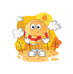 Obraz na płótnie Canvas sand ball in the autumn. cartoon mascot vector