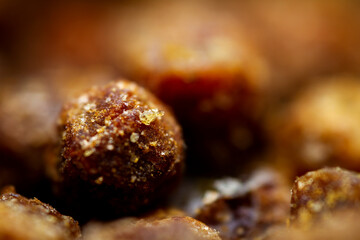 Extreme close up of bee bread