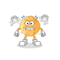 sand ball very angry mascot. cartoon vector