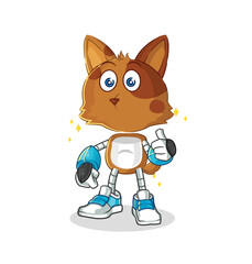 dog robot character. cartoon mascot vector