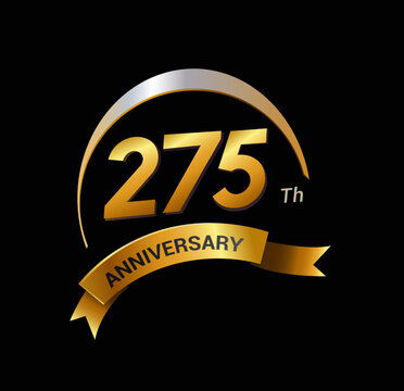275 years golden with swoosh anniversary logo celebration