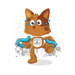 dog runner character. cartoon mascot vector