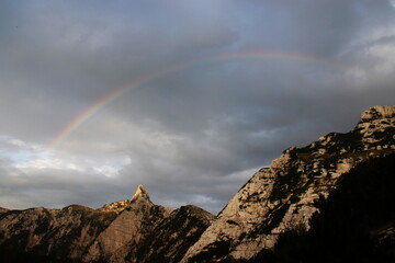 Rainbow in the mountains