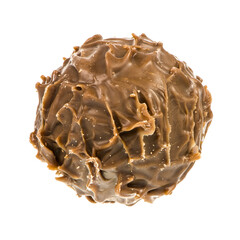 Macro of an isolated chocolate praline