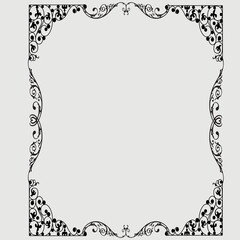 Frame, in the style of an ornament, Vector illustration eps 10, Art.