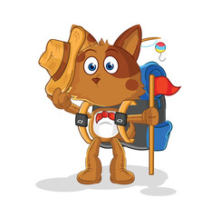 dog scout vector. cartoon character