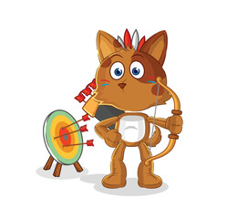 dog native american tribe. cartoon mascot vector