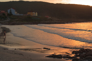 sunset Arou beach golden hour