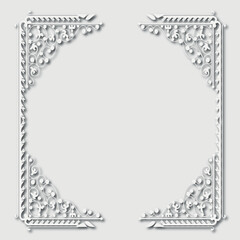 Frame, in the style of an ornament, Vector illustration eps 10, Art.