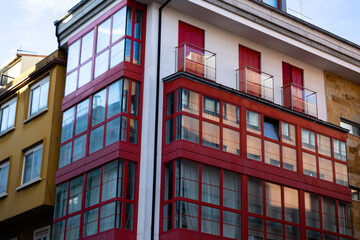 reflections of buildings in A Coru&ntilde;a city